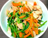 豆苗と魚肉ソーセージのオイスター炒め作り方5写真