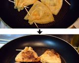 卵納豆の焼き巾着☆作り方4写真