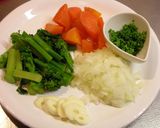 茎ブロッコリーと人参の野菜グラタン♪作り方1写真