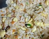 冷凍炒飯で簡単♪オクラ納豆豆腐かけ炒飯作り方16写真