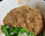 冷凍炒飯で簡単♪オクラ納豆豆腐かけ炒飯作り方12写真
