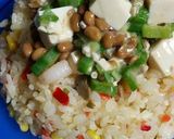 冷凍ピラフで♪オクラ納豆豆腐のせピラフ作り方16写真