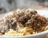 鉄パンでヨーグルトソースとマカロニパスタ作り方13写真
