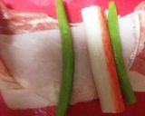 豚肉のカニカマインゲン巻き作り方1写真