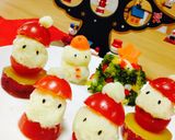 クリスマスに。ミニトマトで♪サンタの国作り方4写真