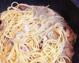 アサリとブラウンマッシュルームのパスタ作り方3写真