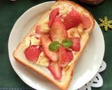 食感W❀ミルキーな白チョコいちごトースト作り方5写真