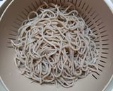 舞茸のサクッと天ぷらと味つけ油揚げのぶっかけ蕎麦作り方2写真