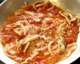 ブナしめじと無臭にんにくのトマトパスタ作り方4写真