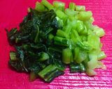 野沢菜ピラフ♪作り方1写真