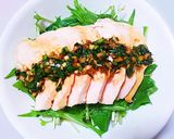 しっとりゆで鶏の薬味醤油がけ作り方3写真