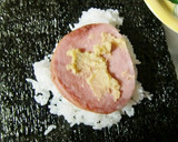 ほうれん草とハムの☆クリスマスおにぎらず作り方2写真