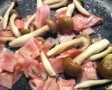 ベーコンとキムチのクリームパスタ作り方2写真