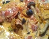 ベーコンとキムチのクリームパスタ作り方4写真