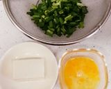 炊飯器お粥＊中華風ニラ玉豆腐作り方3写真