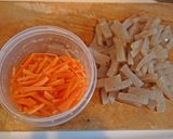 にんじんとこんにゃくの胡桃味噌きんぴら作り方1写真