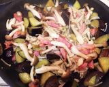 やみつき!具だくさんの和風にんにくパスタ作り方4写真