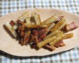 あっさり仕上げ　長芋ベーコン炒め作り方5写真