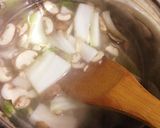 残った白菜で、鶏ひき肉の簡単スープ作り方4写真
