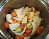 ロールキャベツ　根菜とにぎやかスープ作り方4写真