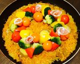 Ｘ’masリース風〜野菜なパエリア^_^作り方12写真