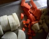鶏と野菜の煮物(みそver. )作り方1写真
