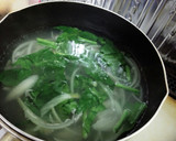 ほうれん草と鶏ササミのスープ♡作り方2写真