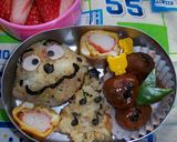 幼稚園のお弁当（２学期最終）作り方1写真