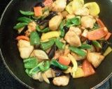 大好きな唐揚げ♡カラフル夏野菜の甘酢炒め作り方5写真