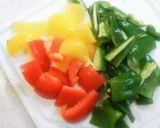 大好きな唐揚げ♡カラフル夏野菜の甘酢炒め作り方2写真