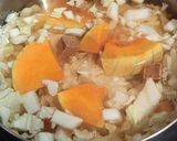 鶴首かぼちゃと白菜のクリームチーズスープ作り方1写真
