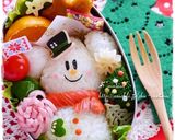 クリスマス☆ポインセチア風ハム☆キャラ弁作り方6写真