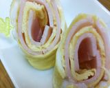 薄焼き玉子焼きにハムを可愛くロール巻き♪作り方11写真