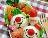 キャラ弁＊簡単♪クリスマス雪だるま弁当作り方4写真