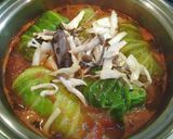 ロールキャベツ　根菜とにぎやかスープ作り方6写真