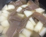 大根,豚肉,コンニャクの味噌炊き作り方4写真