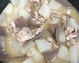大根,豚肉,コンニャクの味噌炊き作り方5写真