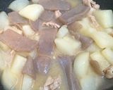 大根,豚肉,コンニャクの味噌炊き作り方6写真