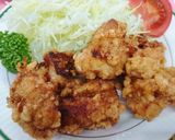 人気メニュー☆若鶏唐揚げ定食ぅ♪作り方8写真