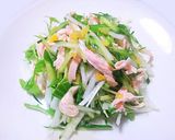 ゆで鶏と水菜の塩ゆずサラダ作り方5写真