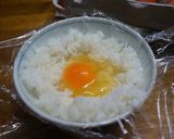 揚げおにぎりの卵かけご飯作り方1写真