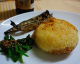 揚げおにぎりの卵かけご飯作り方6写真