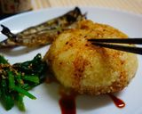 揚げおにぎりの卵かけご飯作り方7写真