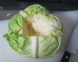 豪快に！キャベツ丸ごと炊飯器蒸し作り方1写真
