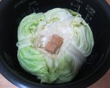 豪快に！キャベツ丸ごと炊飯器蒸し作り方2写真
