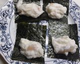 大和いもとれんこんのえび入り磯辺揚げ作り方5写真
