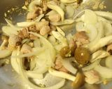 鶏肉としめじのクリームパスタ作り方4写真