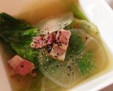 簡単一品♡レタス大根とベーコンのスープ作り方5写真