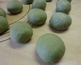 もっちり★おっきな甘納豆入り抹茶パン作り方1写真