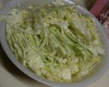 豚こまキャベツの卵とじ作り方1写真